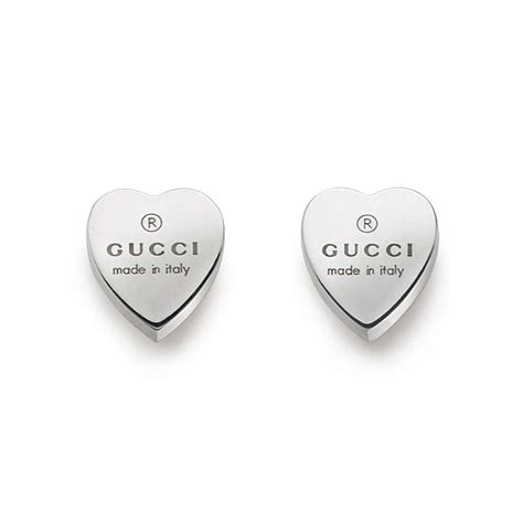 gucci heart earrings black|Gucci trademark heart earrings.